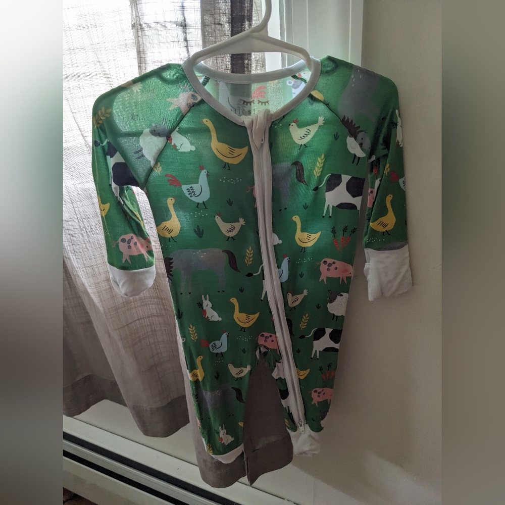 Little Sleepies Green Farm Animals Zippy